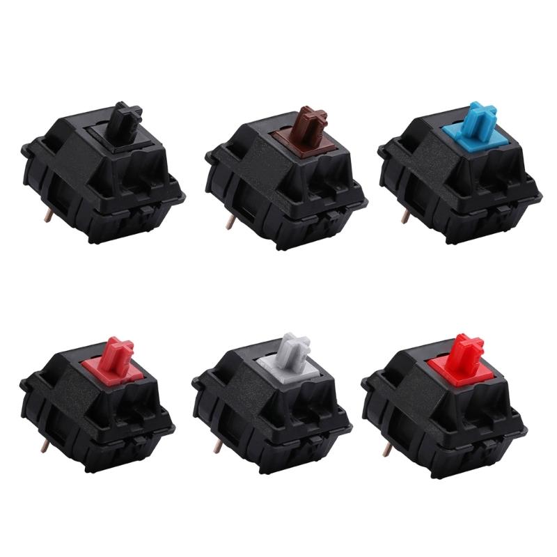 Original CherryMX Switches Silence Pink Black Blue Tea Redness Silver Mechanical Keyboards Axises Customed Replacement 3Pin