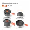 ZISIZ Portable Outdoor Cookware Set for 4-5 People