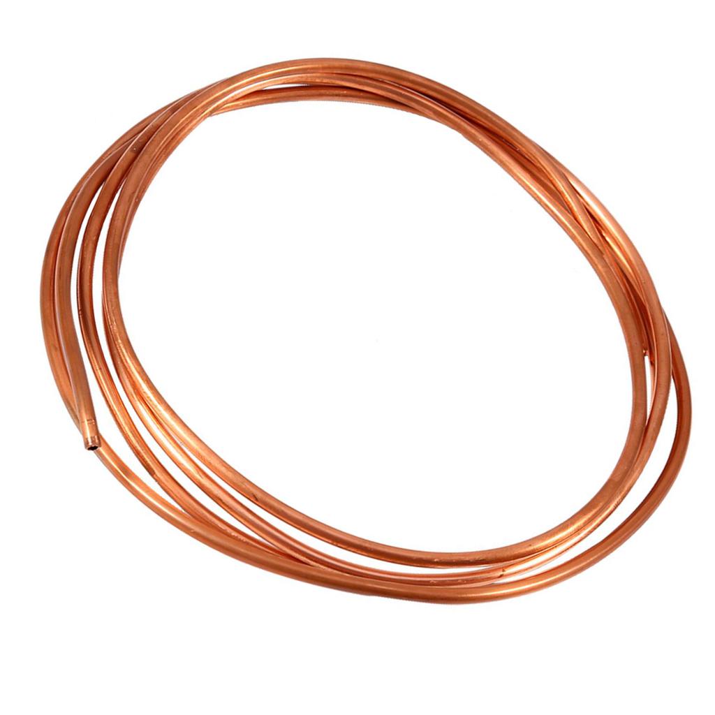 2M Soft Copper Tube Pipe OD 4mm x ID 3mm for Refrigeration Plumbing Coppers Wire Pipe Airs Conditioner Cooling DIY Crafts