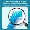 Blue Flexible Long-Handled Retractable Brush for Fish Tank Cleaning