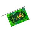 St. Patricks Day Gartenflagge, exquisite dekorative doppelseitige Gartenflagge für Terrasse, Veranda, Balkon, Bac