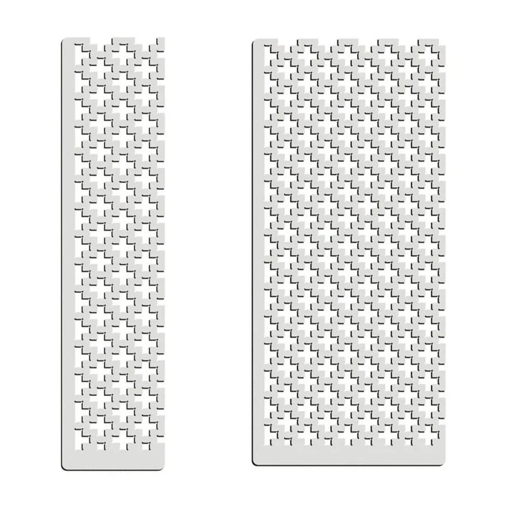 125 5D Diamond Painting Ruler Adjustment Fix Tool Metal Diamond Mesh Ruler Plum Blossom Grid Square Drill 10g/12g for Art Crafts