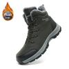 New Men Winter Snow Boots for Waterproof Leather Sneakers Super Warm Male Boots Outdoor Male Hiking Boots Work Shoes Size 39-48
