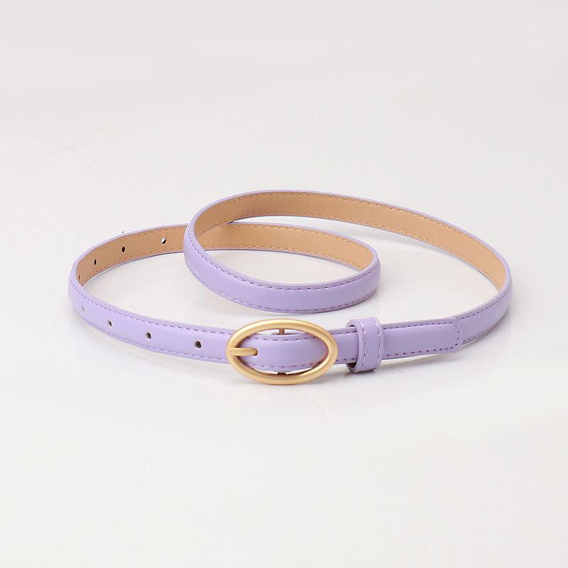 

Новый женский свежий тонкий ремень - овальная пряжка Dopamine, модный и универсальный для платьев