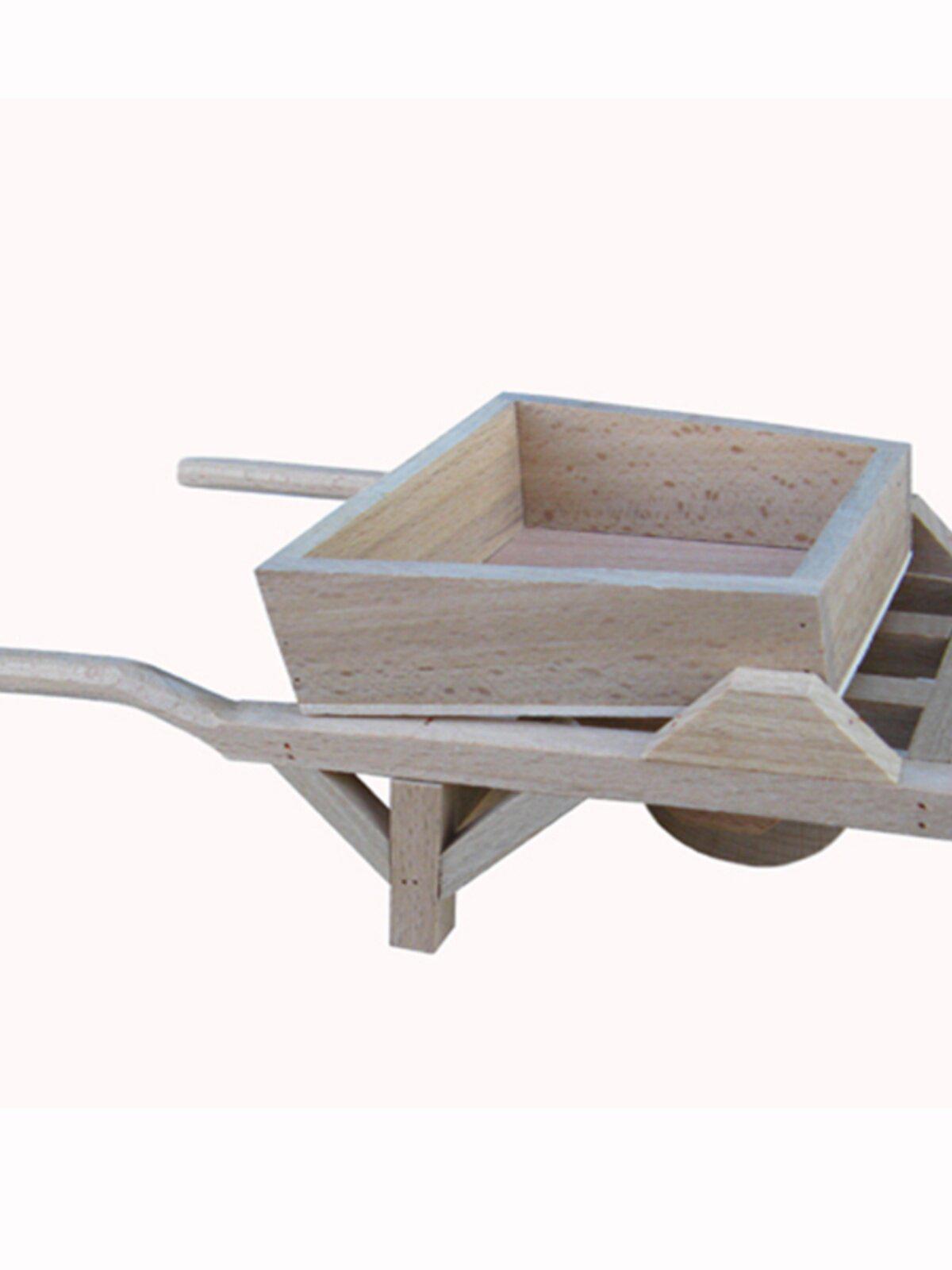 

Small Wooden Dump Truck Ornament: Rustic Farm Tool-Inspired Decoration. No