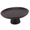Simple Tall Fruit Plate Household Solid Wood Round High Fruit Cake Tray Tall Fruit Bowl Black