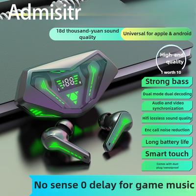 Gaming Bluetooth Headset In-ear Low Latency TWS Ultra Long Standby Running Sports Sweat Prevention