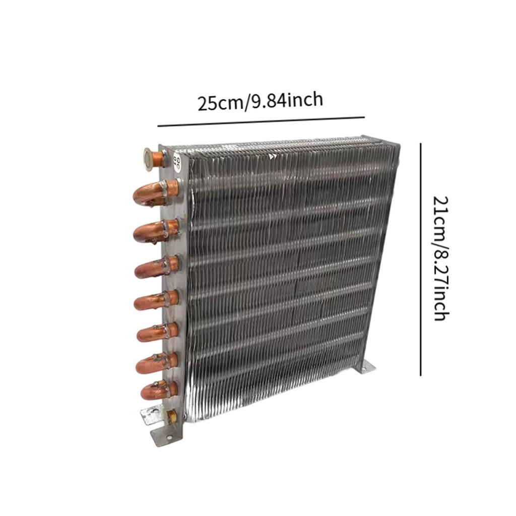 Shellless Refrigerator Condenser Heat Exchanger Easy Install DIY Copper Tube Aluminum Fin Condenser Water Cooling Radiator Parts