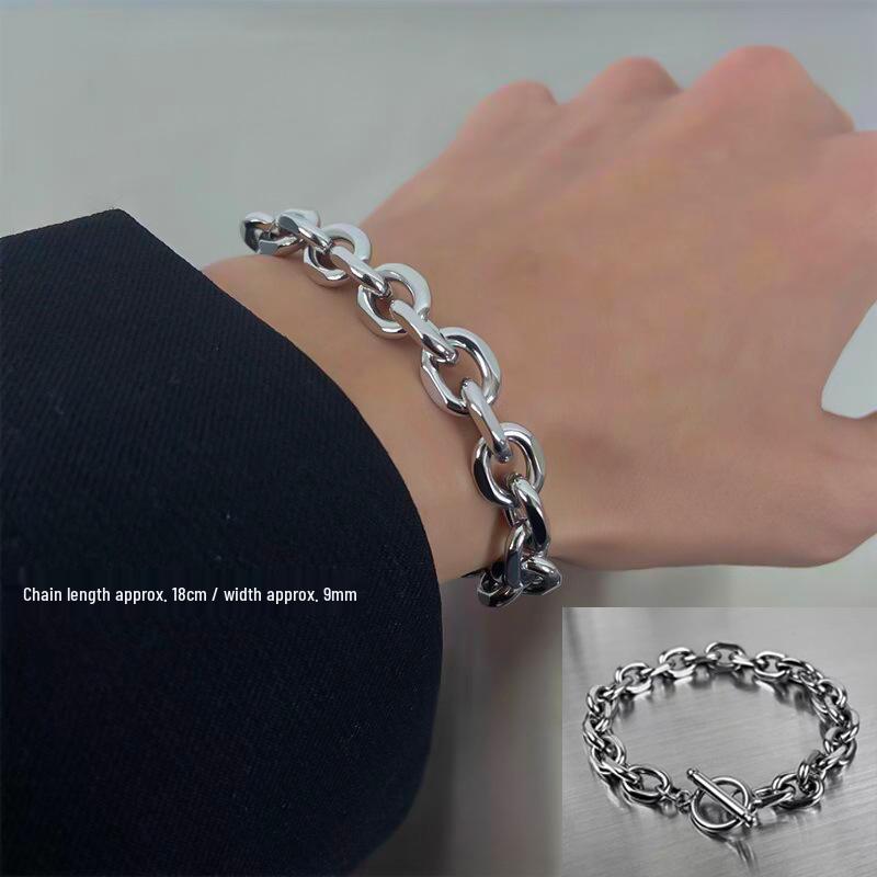 Unisex-Halskette im Hongkong-Stil, Punk-Hip-Hop, dicke Kette, Schlüsselbein