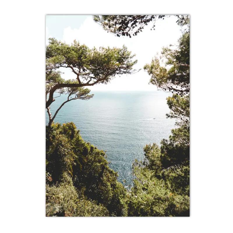 

Nordic Village Landscape Wall Art, Canvas Painting, Pictures, Window, Door, Plants, Tree Posters and Prints for Living Room, Hom 21x30cm No Framed