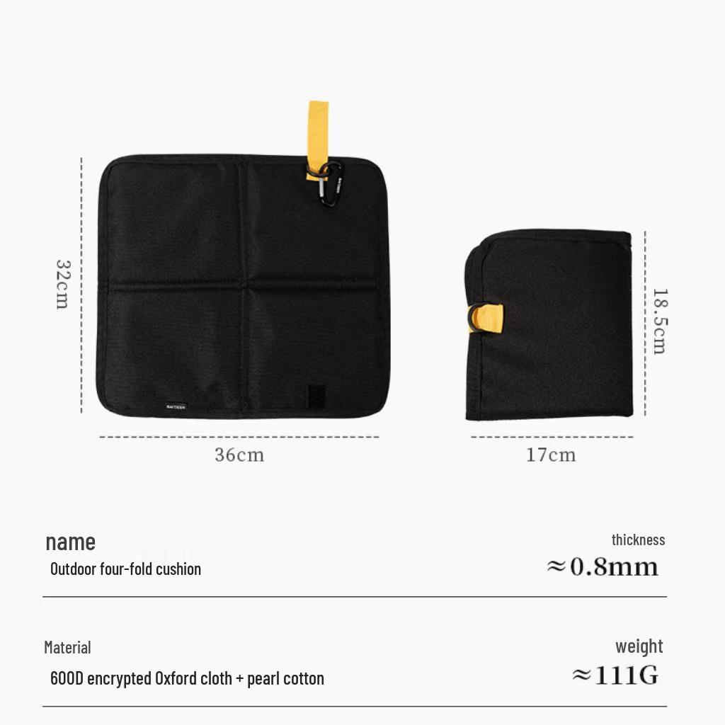 Portable Waterproof Folding Seat Cushion for Hiking and Picnics - Thick, Moisture-proof, with Hook