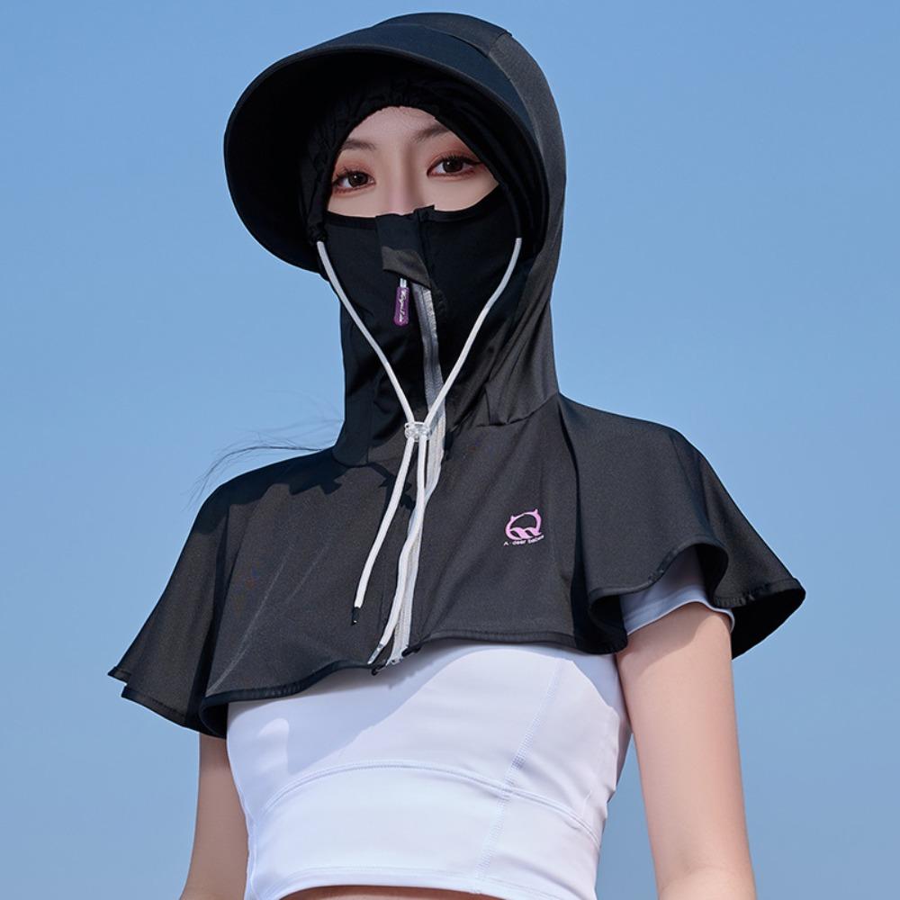 Vêtements de Protection Solaire Respirants Capuche Masque Châle Protecteur Anti-UV Chapeau Pour Femmes