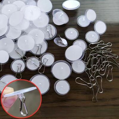 100pcs Christmas Hanging Ornaments Sticky Ceiling Hooks Self Adhesive Round Wall Hooks Transparent Mini Suction Cup