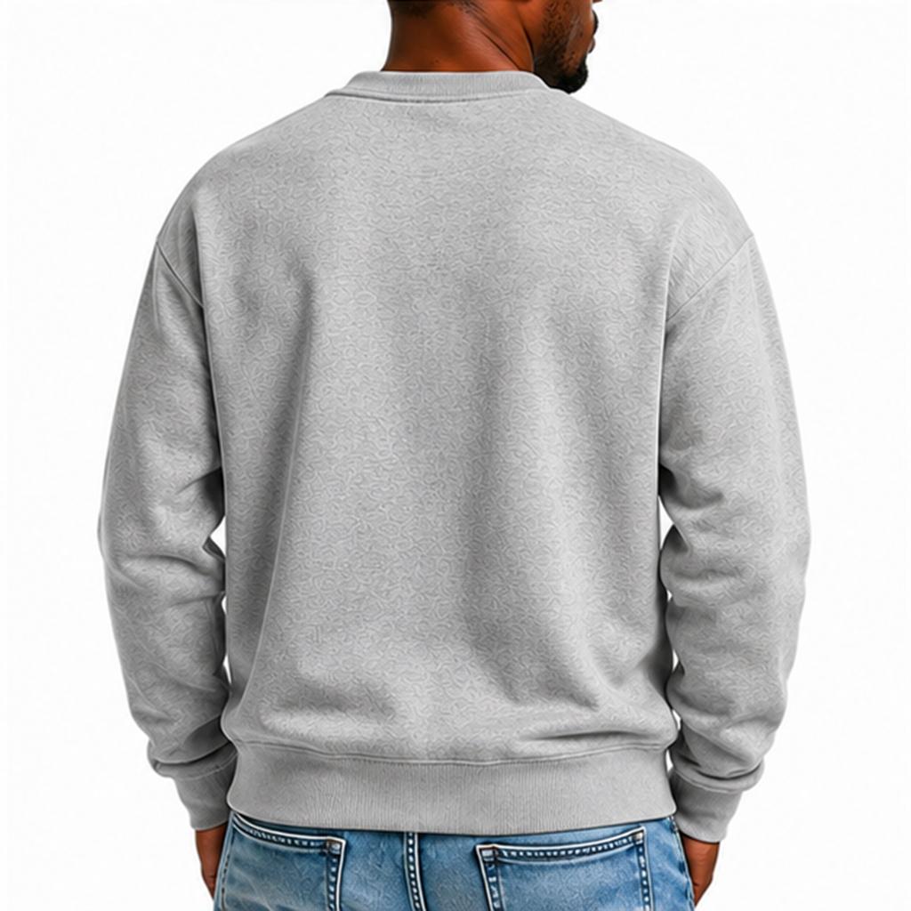 Herrenmode - gefüttertes Langarm-Sweatshirt für den Winter (mit Taschen)