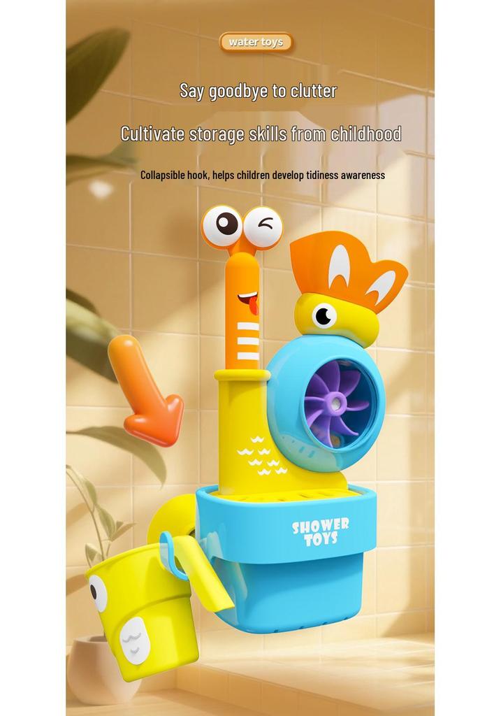 Telescopic Snail Spin-and-Play Water Sprinkler Baby Bath Toy
