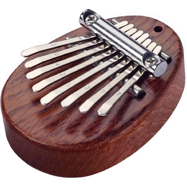 8 Key Mini Kalimba Thumb Piano Solid Wood Finger Piano Portable Marimba with Lanyard, Gift for Kids Adults Beginners