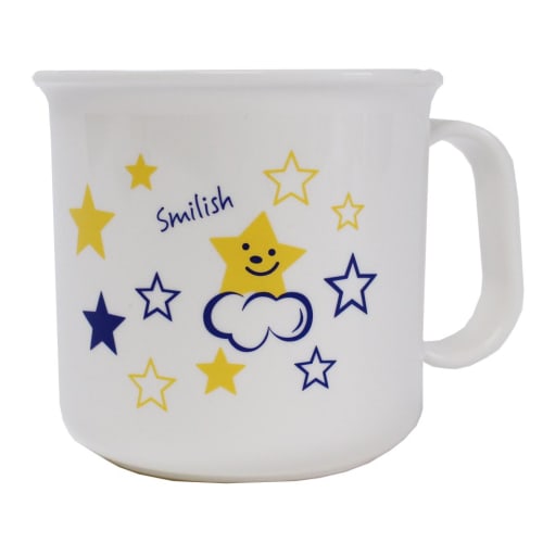 Smiley Star 3-Piece Children's Toothbrush Set (Toothbrush with Cap, Heat-Resistant Cup, Imabari Towel Handkerchief)