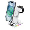2025 Top Product Custom Logo RGB Light Foldable Wireless Charger Clock Temperature Display 5W Output for iPhone 16 Pro Earphones