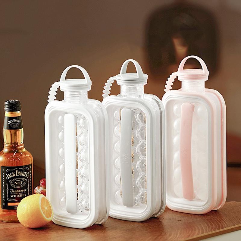 Portable Ice Ball Maker Creative Ice Cube Kettle Grid Ice Cube Mold for Travel Kitchen Bar Tool Ice Hockey