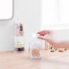 Organizator transparent acrilic Suport pentru tampon de bumbac Depozitare cosmetice Tampă de machiaj de bumbac Recipient transparent pentru ruj de unghii Puff Box
