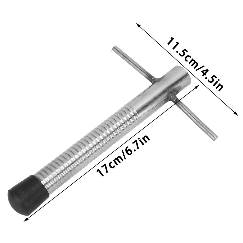 Winter Fishing Ice Drill Portable Camping Spiral Peg Stainless Steel Tent Stake for Outdoor Picnic