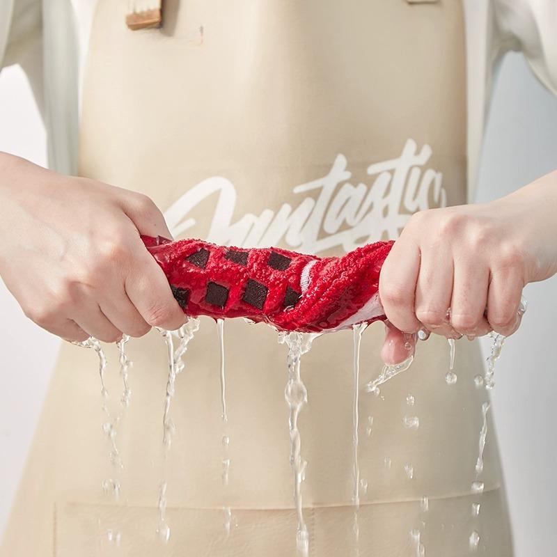 1pc Cute Cartoon Koi Shaped Hanging Hand Towel for Home Bathroom Children's Super Absorbent Handkerchief Square Kitchen