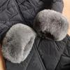Real Fox Fur Cuffs Arm Warmer Winter Plush Windproof Women Wrist Cuff Sleeves Gloves Pompom Bracelet Wristband Sleeves Accessory