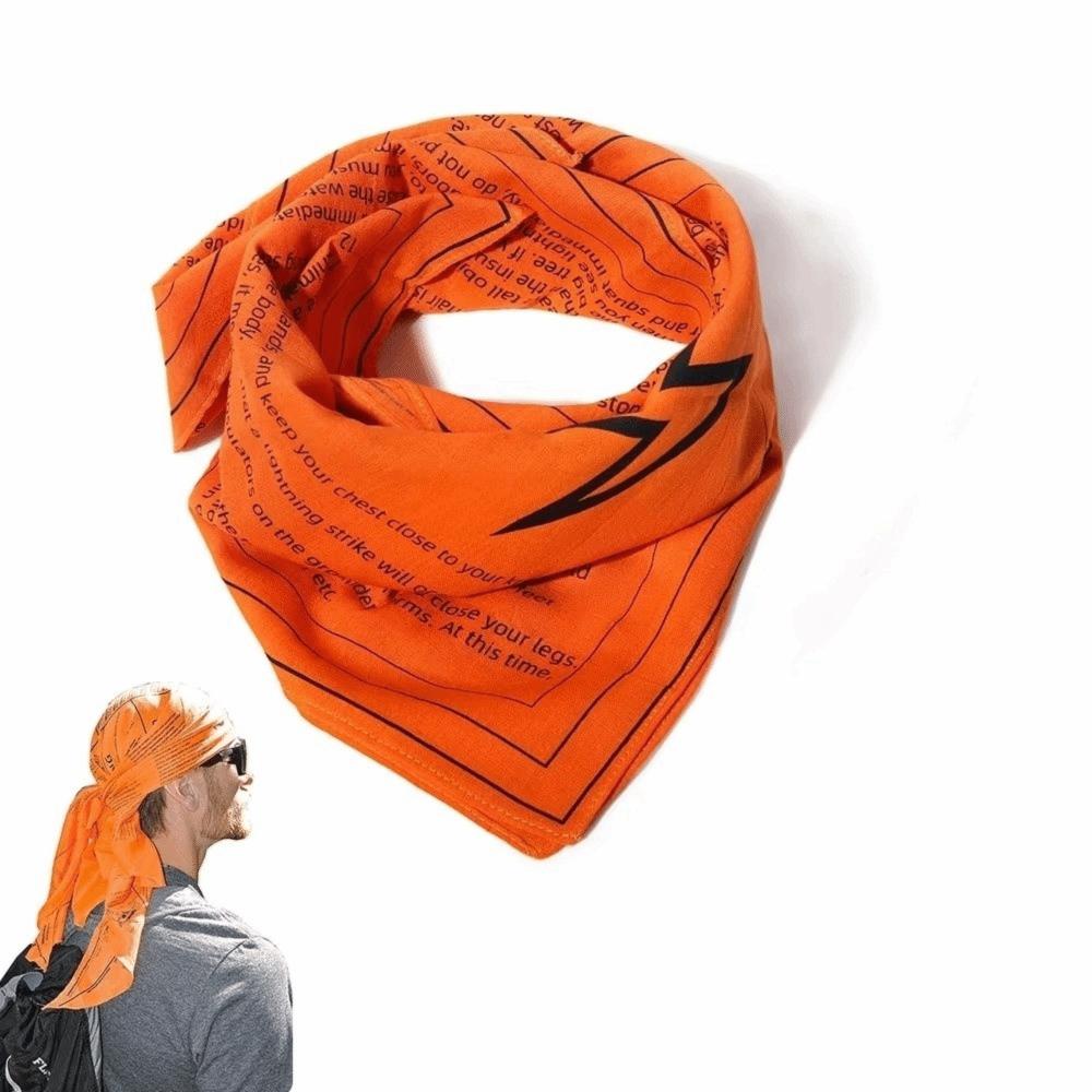 Atmungsaktives Camping-Bandana Hi-Vis Orange Wander-Schals Schützendes Quadratisches Tuch Radfahren