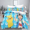 Pokémon, Pikachu Bedding Set Queen Quilt Cover Cute Printed Cartoon Children'S Adults Polyester Reactive Printing Twill