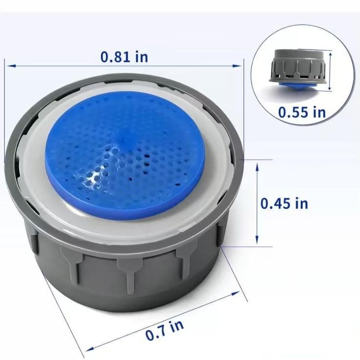 Aireador de grifo de cocina antisalpicaduras con filtro de malla para caños de fregadero - Núcleo de plástico