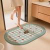 OEING Embroidered Dachshund Oval Bathroom Mat