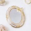Romantic Pocket Mirror Portable Mini Relief Mirror Exquisite European Court Mirror Dresser Vanity