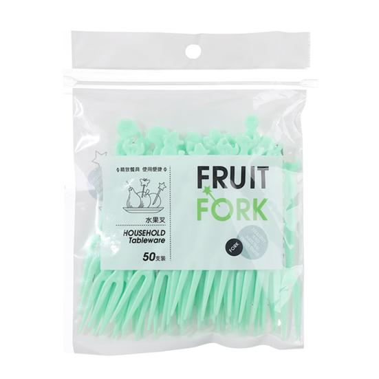 50Pcs/Set Fruit Fork Disposable Mini Home Dining Plastic Food Cake Fork Kitchen Supplies