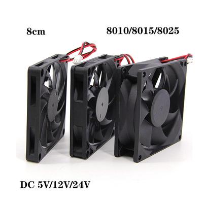 DC 5V 12v 24V 8cm 8010 8015 8025 3pin 4pin Xh 2.54 Brushless Cooling Fan 80x25mm Heatsink Radiator 80x10 80*15 For PC Case GPU