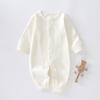 Newborn Baby Pure Cotton Rompers Infant Toddler Spring Summer Long-Sleeved Daily Jumpsuit Clothes for Boys and Girls Lightweight Cool Bodysuit