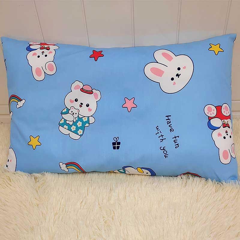 Cotton Kids Pillowcase Set 30x50cm 40x60cm Pure Toddler Bedding Nursery School Sleep Comfort