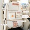 Car Seat Back Storage Pouch Multi-Functional Storage Bear Rabbit and Other Designs Kick-Proof Mats Decorative Car Accessories