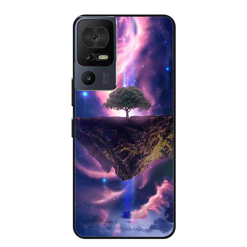 Für TCL 40 SE Handyhülle 40SE Hülle Schwarzes Silikon Weiche Rückseite Hülle Für TCL 40 SE Hülle Funda Für TCL40SE Capa 6.75" Schale