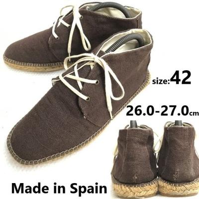 Botas chukka de linho juta 42 26-27 castanho Espanha(USADO)