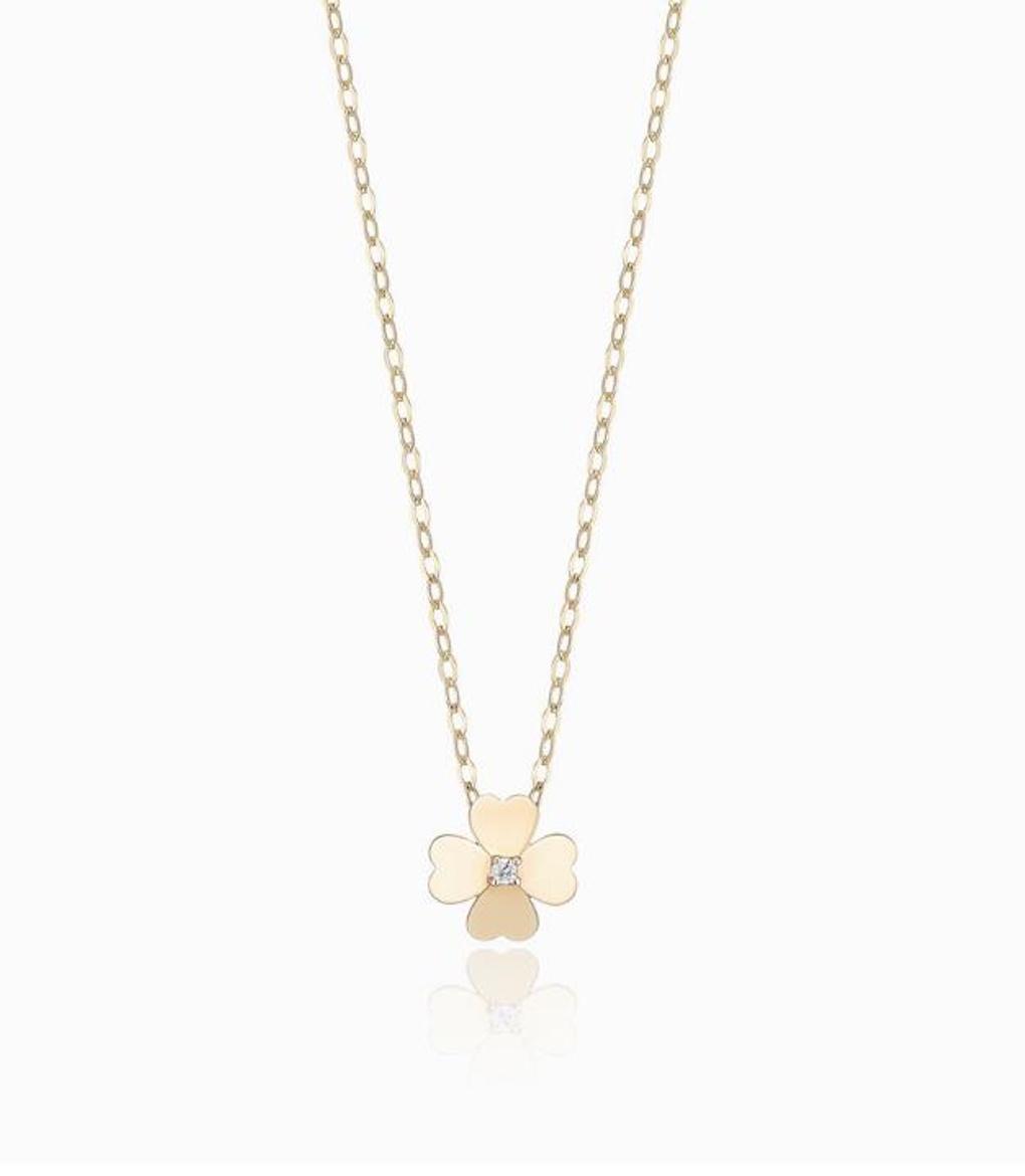 

Sunshine Clover 14K Necklace LNN25005G white