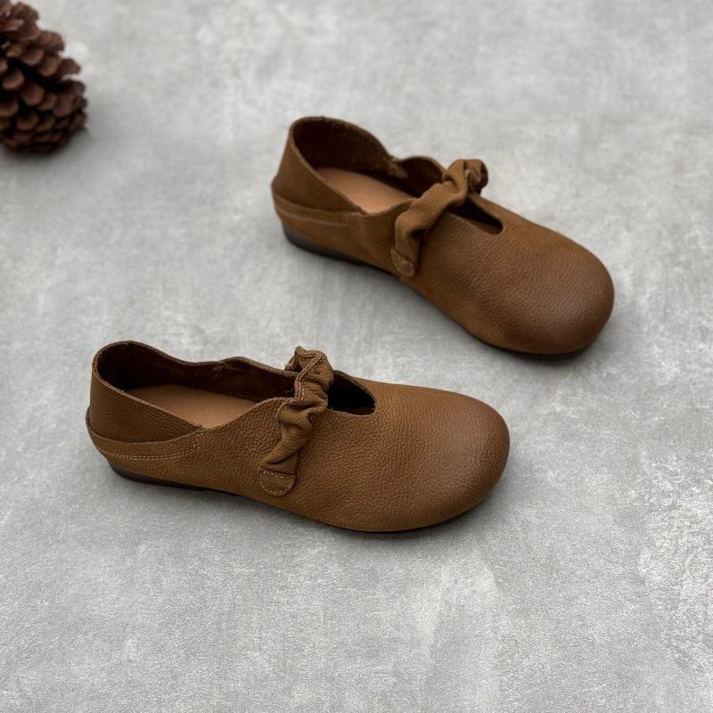 

Туфли из натуральной кожи, весна-лето, винтажная повседневная женская обувь из коровьей кожи 40 хаки