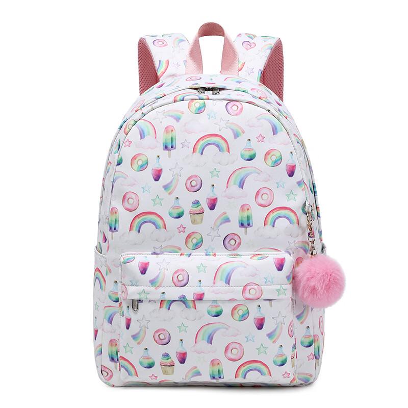 Cute Rabbit Print Student Backpack