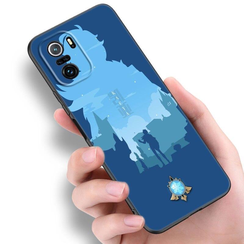 Game Genshin Impact Phone Case For Xiaomi Mi 10T 11i 11T Note 10 11 Lite NE F1 POCO F3 M3 X3 GT NFC M4 X4 Pro 5G Black Cover