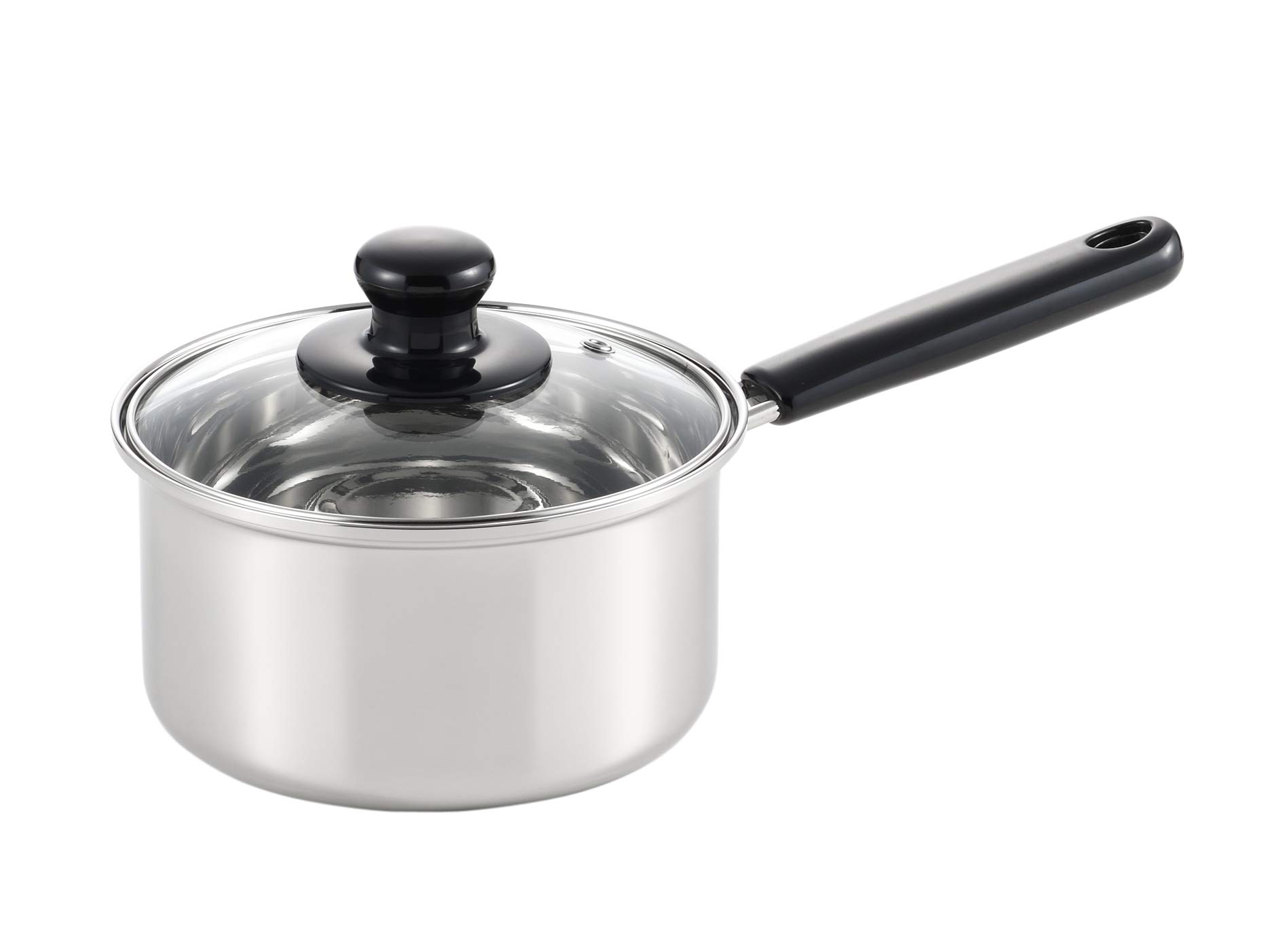

New Yoshikawa CookLook II Japanese-Made Saucepan, 16cm, Stainless Steel, Triple-Layer Steel, Induction Compatible, Gift Wrapping Available