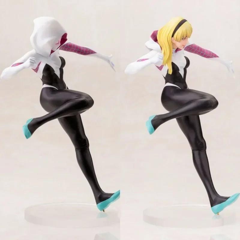22cm Anime Movie Super hero Spider Man Gwen Stacy Action Figure SpiderMan Peripheral Model Ornaments PVC Collectibles Gift Toy