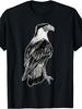 Vintage Style, Men's T-Shirt, Eagle Bird Illustration, Casual Daily Wear