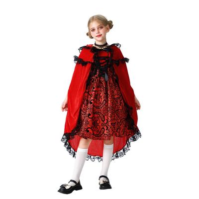 Halloween Children's Costume Christmas Costume Little Red Riding Hood Shawl Cape Pastoral Girl Cinderella Costume