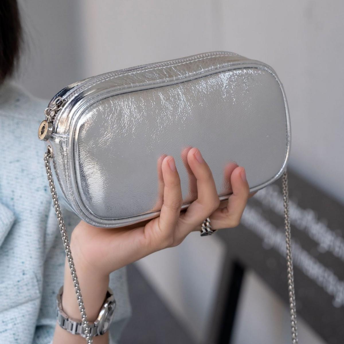 

One Shoulder Messenger Bag Multi-compartment Small Bag Soft Leather чорний