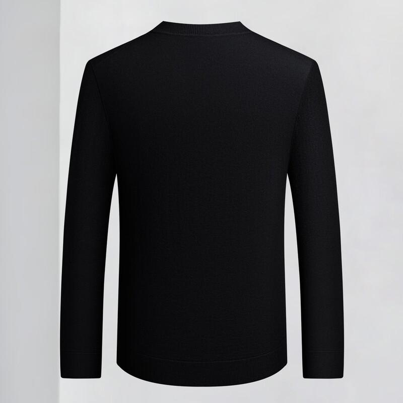 LUOZ Men's Wool Blend Round Neck Sweater