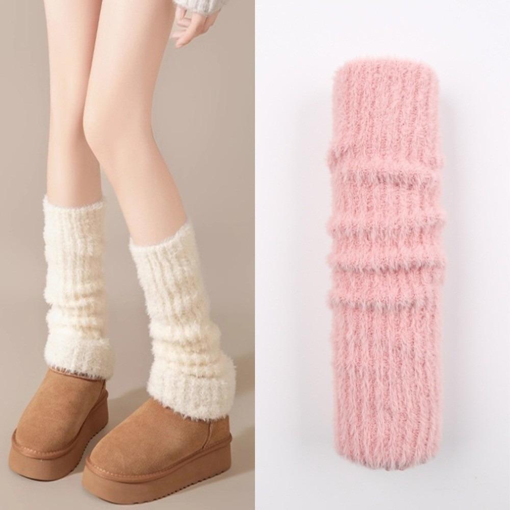 Leg Protection Women's Long Stockings Thickened Boot Socks Y2K Winter Pile Socks